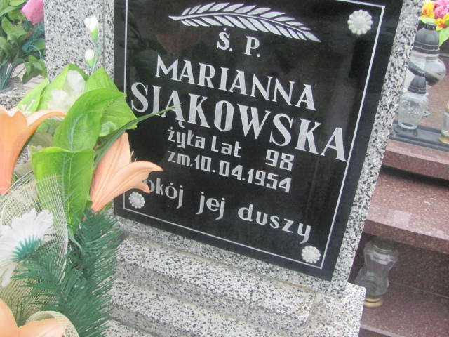 Marianna Siąkowska 1867 Strzelce Wielkie - Grobonet - Wyszukiwarka osób pochowanych