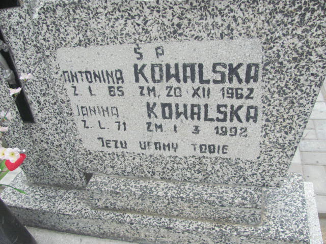 Antonina Kowalska 1896 Strzelce Wielkie - Grobonet - Wyszukiwarka osób pochowanych