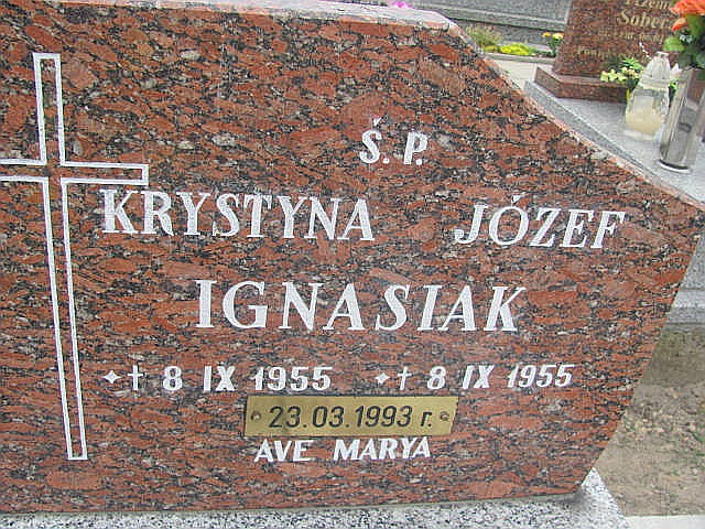 Krystyna Ignasiak 1955 Strzelce Wielkie - Grobonet - Wyszukiwarka osób pochowanych