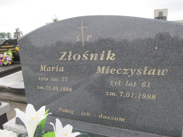 Mieczysław Złośnik 1927 Strzelce Wielkie - Grobonet - Wyszukiwarka osób pochowanych